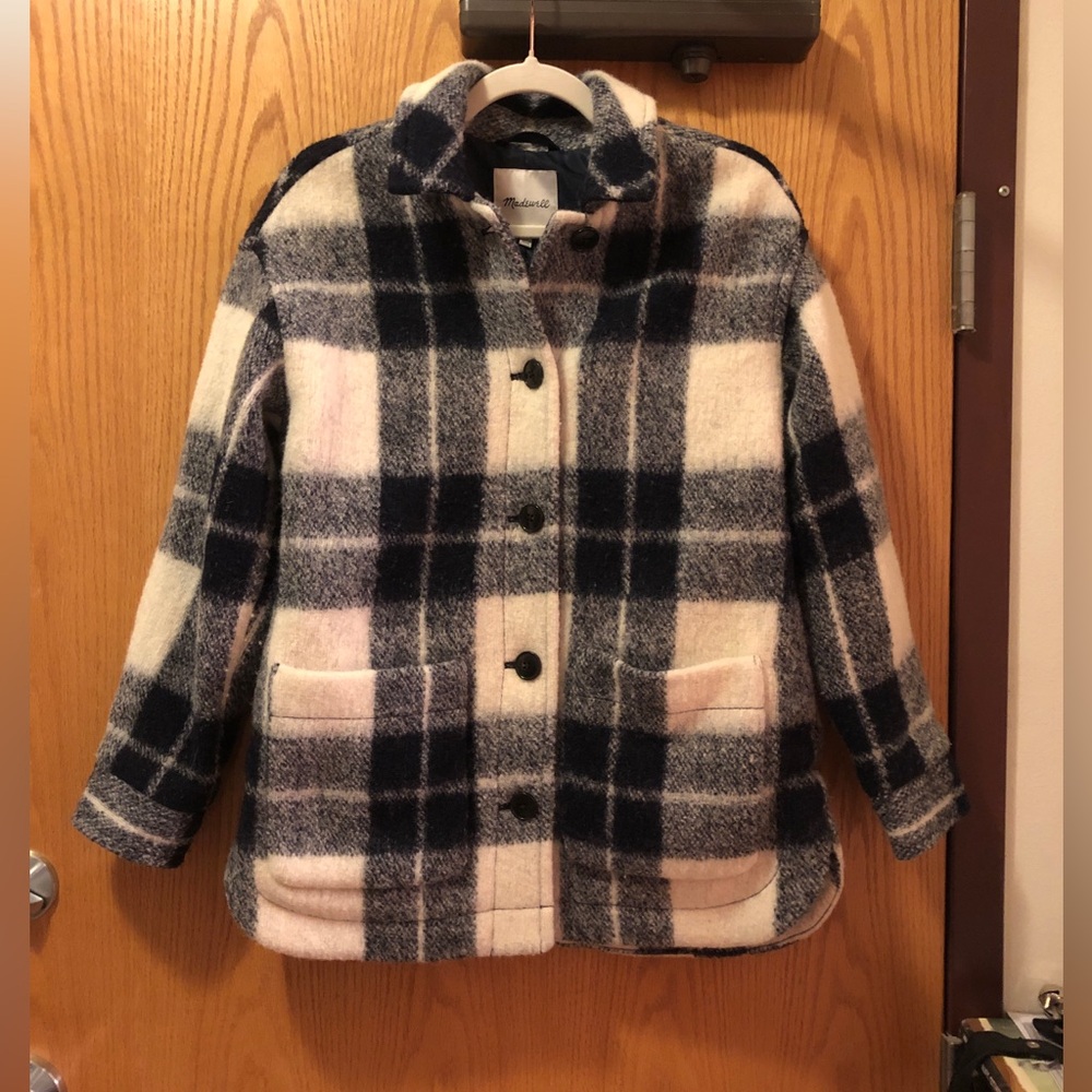 Madewell Plaid Wool Shirt Jacket Shacket